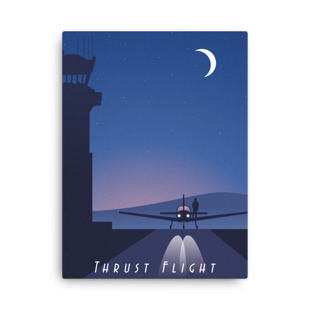 Airport at Night Canvas