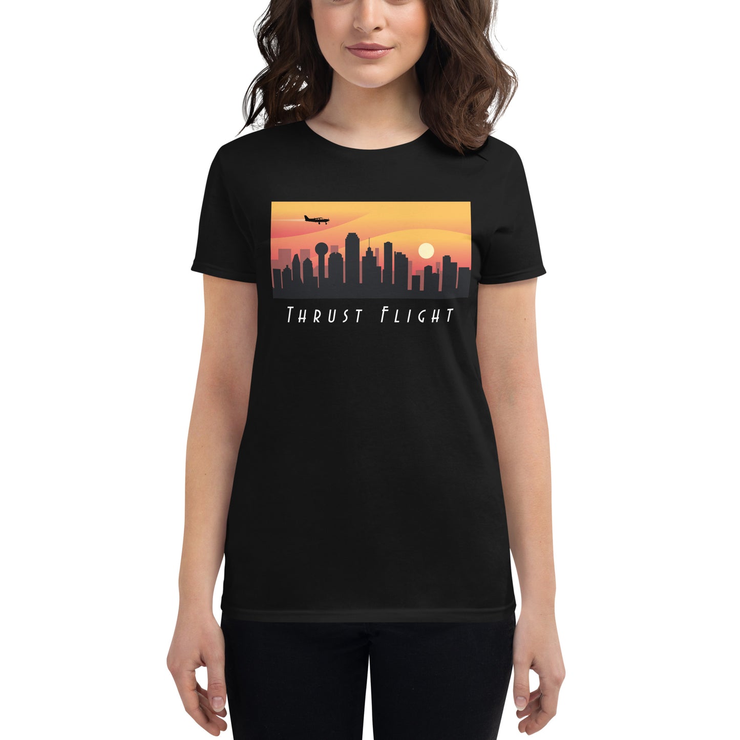 Women's Short Sleeve Dallas Skyline T-shirt